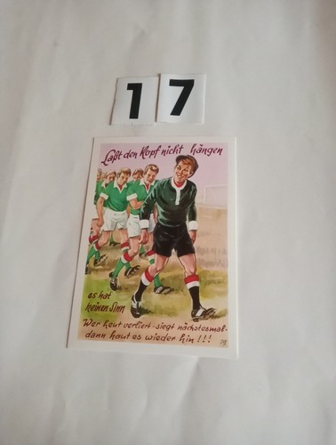 Alte postkarte fussball - postkarte, fussball-