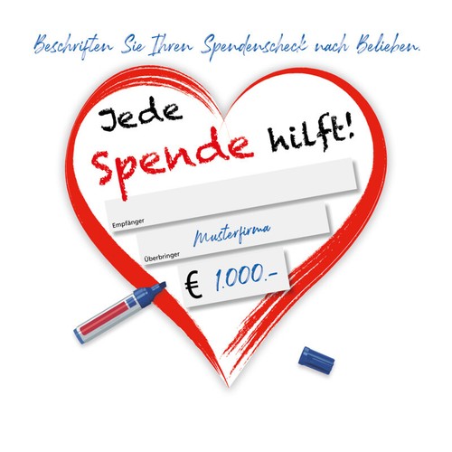 Individueller spendenscheck - individueller,