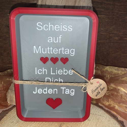 Aufsteller mit schriftzug - mit,