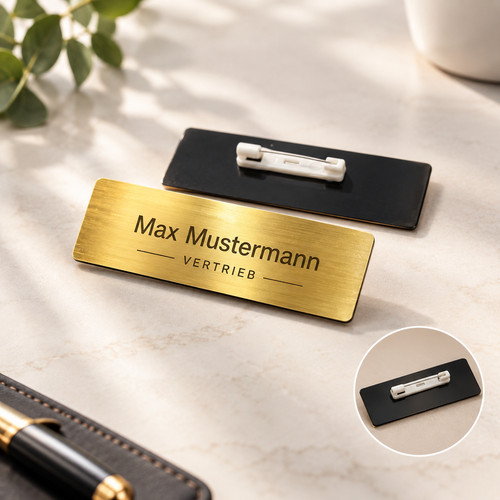 Namensschild anstecker mit - anstecker,