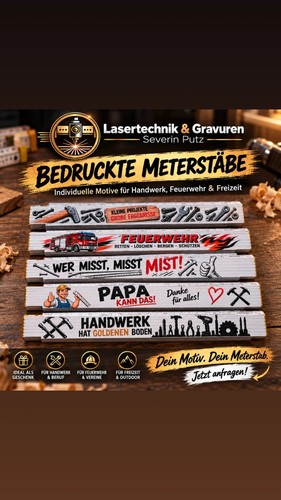 Bedruckte meterstäbe mit - bedruckte,