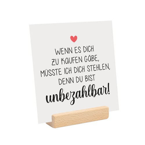 Schild mit spruch unbezahlbar - schild,